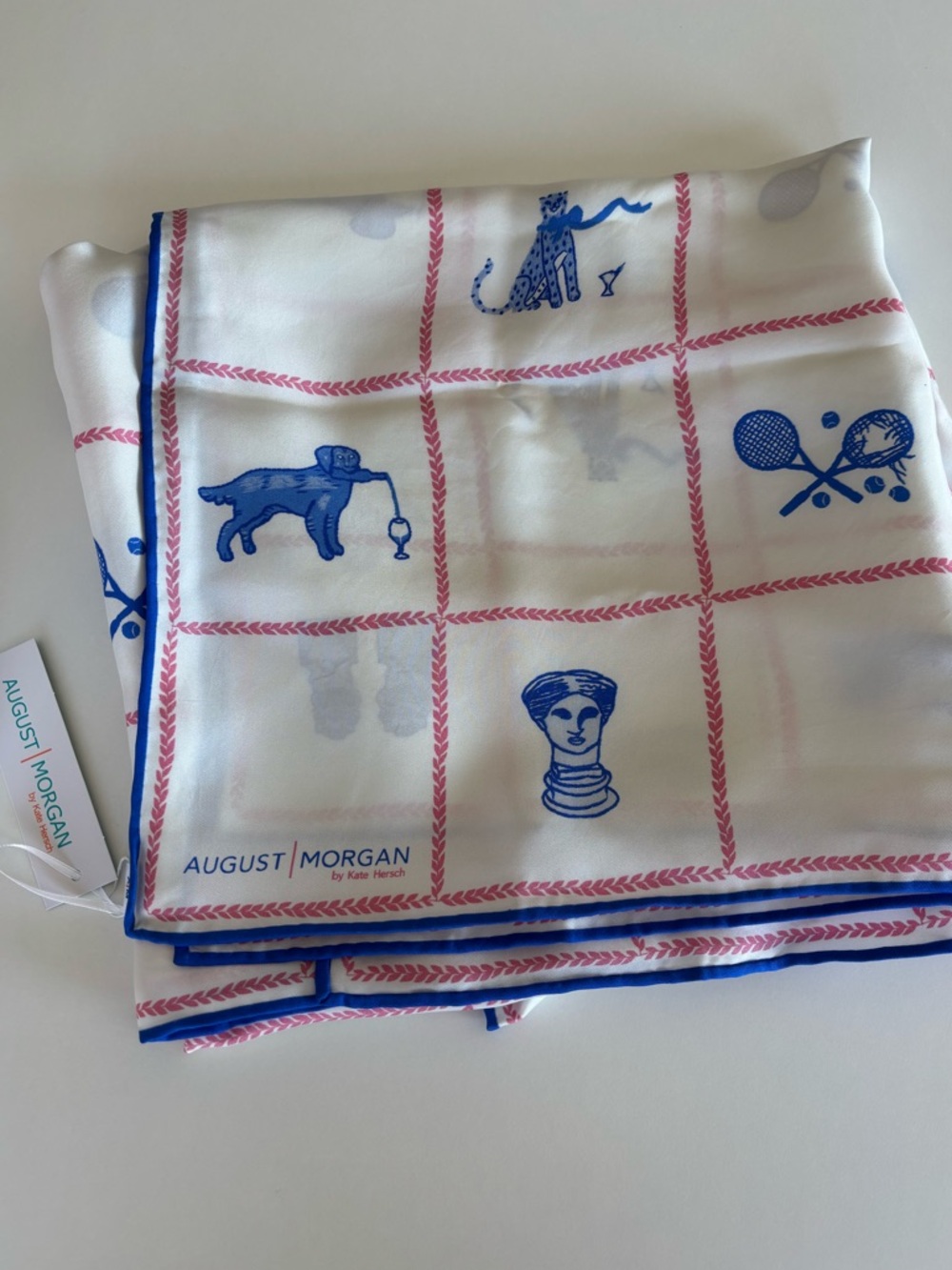 August Morgan 100% Silk Scarf NWT